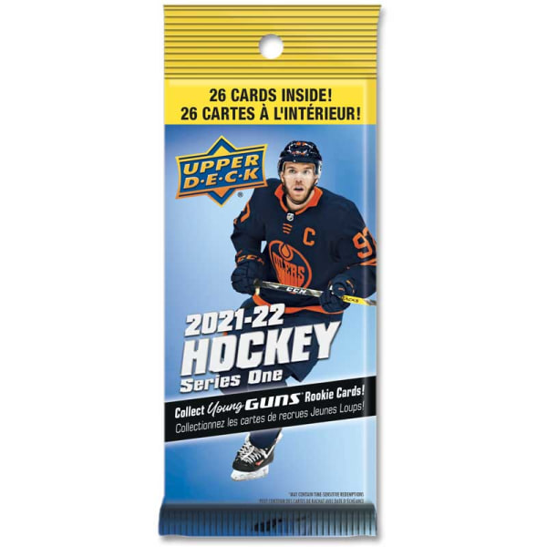 Hockeykort - Fat Pack 2021-22 Upper Deck Series 1 NHL (26 kort)