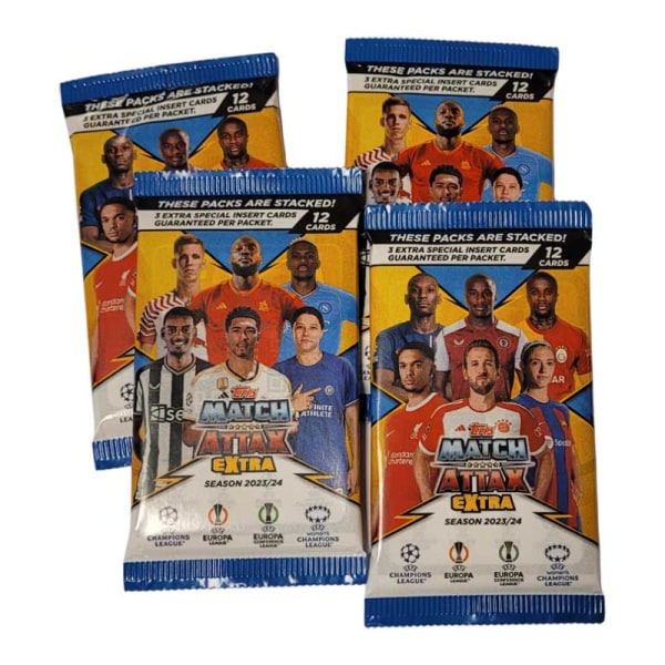 Fotbollskort - 2024 Match Attax EXTRA (Champions League mfl) - 4st paket (48 kort)