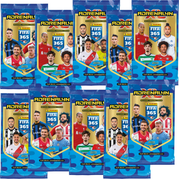 Fotbollskort - 10st Paket Panini Adrenalyn FIFA 365 2023 (60 kort)