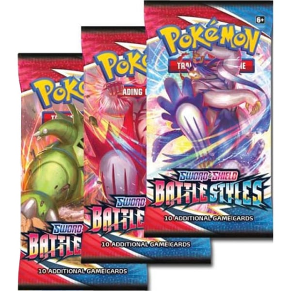 Pokémon 3 Paket Sword & Shield 5: Battle Styles (Totalt 30 kort)