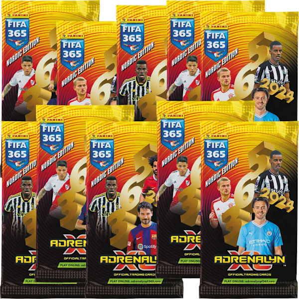 Fotbollskort 10st Paket Panini FIFA 365 Nordic Edition 2024 Fyndiq