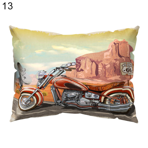 Route 66 Bil Motorcykel Fordon Kuddfodral Cover