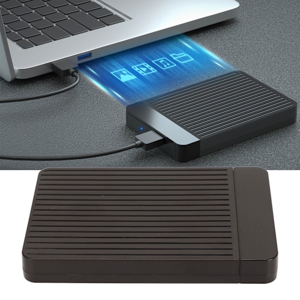 2,5 tum Extern HDD-hölje med USB-C-gränssnitt, 6 Gbps hastighet, 6 TB kapacitet, UASP-stöd, Plug and Play, Kompatibel med SSD och HDD