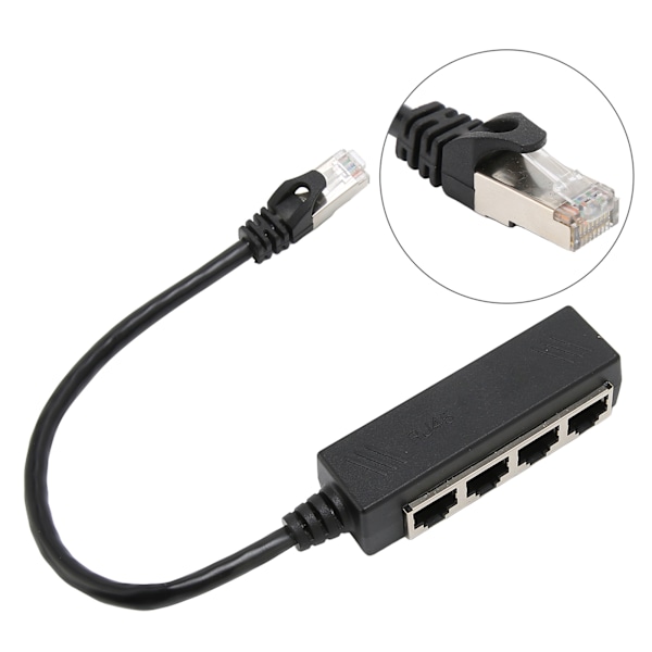 Ethernet-delare RJ45 En-till-4-Port ABS PCB-adapter för Laptop, Ethernet-kabeldelare RJ45, Ethernet-adapter för Effektiv Nätverksanslutning