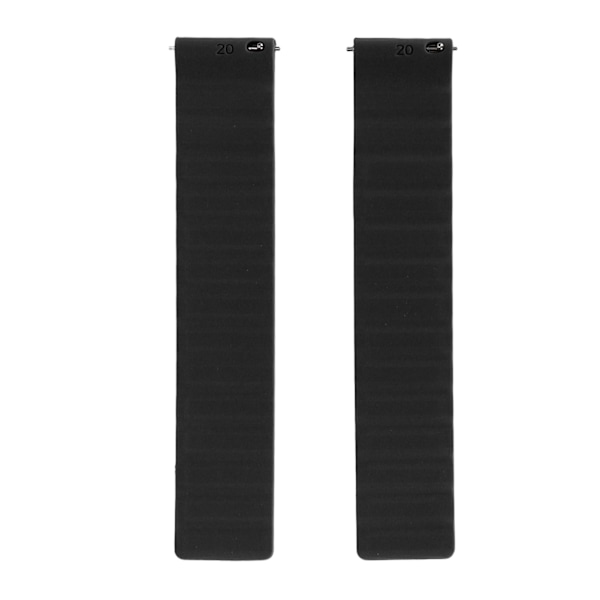Universellt Silikonarmband 20mm Magnetiskt Justerbart Armband för Amazfit Bip Svart Klocka