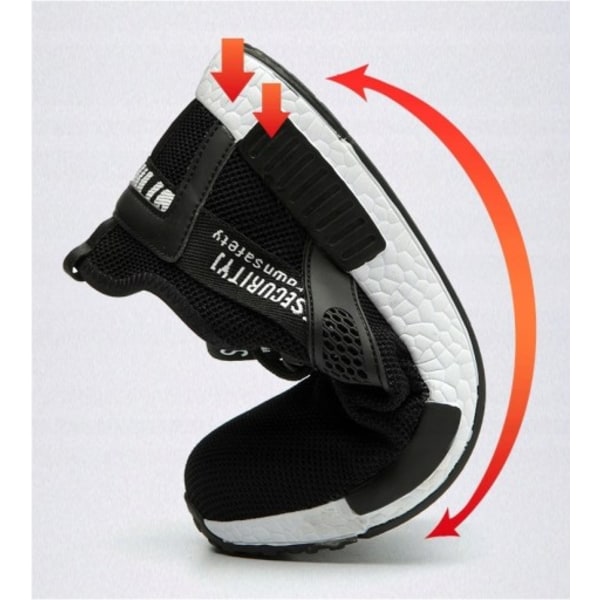 Isolerade skyddsskor för män Andas Mesh Anti-Smash Anti-Puncture Ståltå Arbetsskor, lätta, halkfria praktiska skor 35