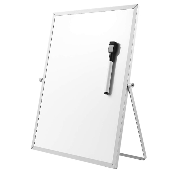Magnetisk torrraderingstavla med stativ för skrivbordet Dubbelsidig White Board Planner Påminnelse för skolkontoret