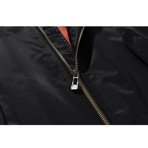 Träningsjackor för män Långärmade kappor med hel dragkedja Enfärgad sportytterkläder med fickor Fall Oversize jacka black 4XL