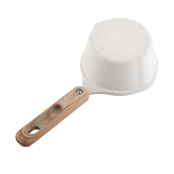 Liten Nonstick Vit Såspanna Multifunktionell Kokkärl med Platt Botten för Stekning, Mjölkpanna, Liten Kattla, Perfekt för Vardaglig Matlagning