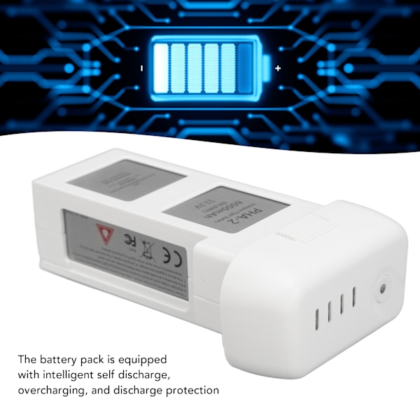 DJI Phantom 2 Series 11.1V 6000mAh Intelligent Flight Battery Ersättning, Högkapacitetsbatteri för DJI-drönare, Lång Flygtid, Säker och Pålitlig