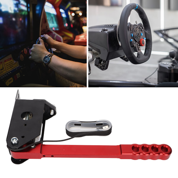Spelhandbroms för G25 G27 G29 T500 med Klämma, 64-bitars USB Aluminium Racing Handbroms för Sim Racing Ratten