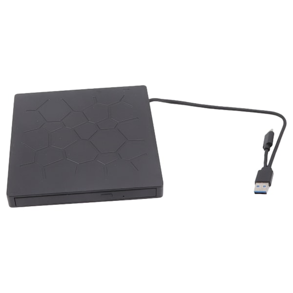 Ultratunn 6-i-1 Extern DVD-enhet USB3.0 Typ C för Laptop Dator, CD DVD-brännare, Kompatibel med Windows Mac Linux