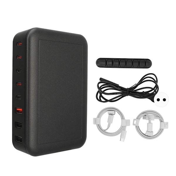 8-Port USB C Laddningsstation 235W PD65W Snabb Bordsladdare för MacBook 100-240V Multi-Port USB-laddare
