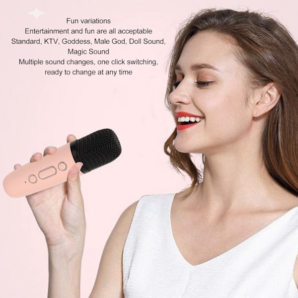 Portabel Mini Karaoke-maskin med En Trådlös Mikrofon, Bluetooth-högtalare, 800mAh Uppladdningsbart Batteri, Karaoke-Kul för Barn och Vuxna