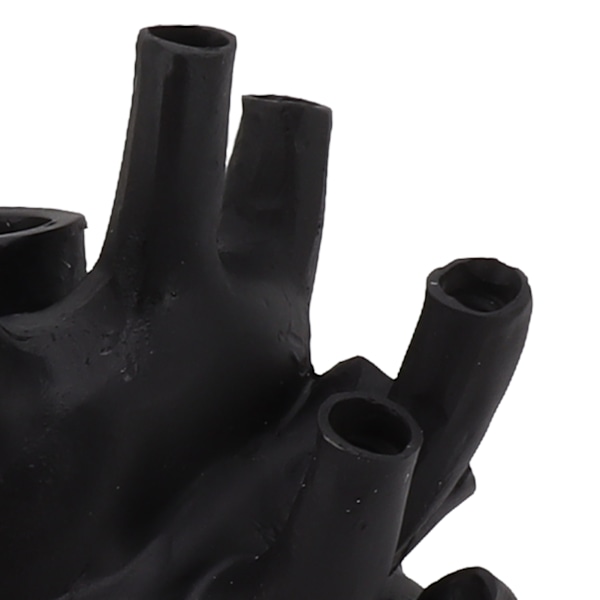 Modern Hjärtformad Resinvas Dekorativ Planterkruka för Hem Kontor Bröllop, Utsökt Svart Planter, Hållbar Resin Konstruktion för Inomhusbruk