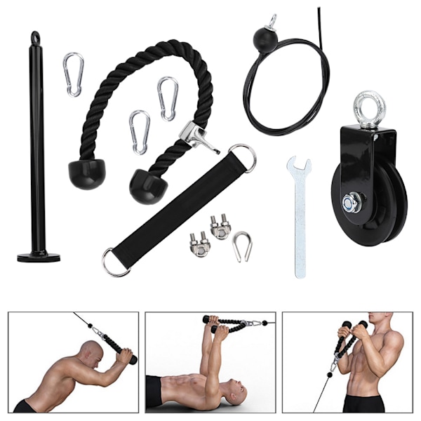 Hemmagym-Hisslyftset för Tricepsstyrketräning, DIY-Dragmaskin för Armträning med Högkvalitativt Hissystem