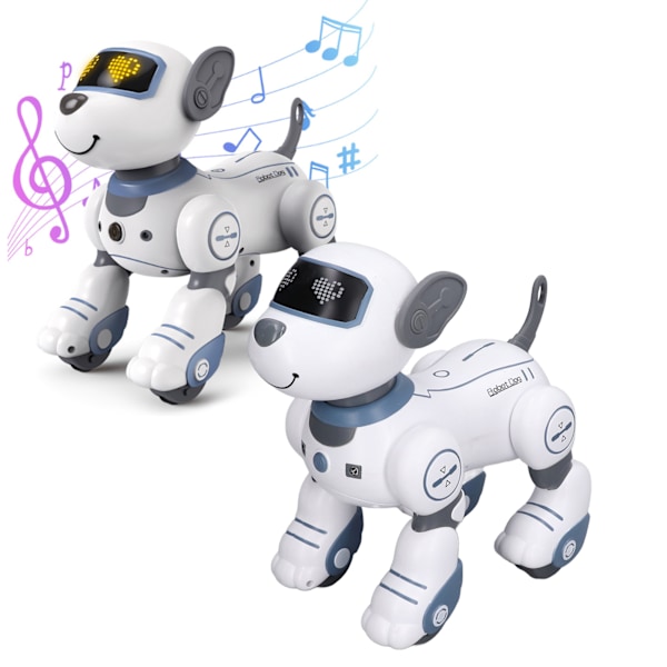 Smart RC Hundeleksak Fjärrstyrd Dansande Handstående Stunt Hund för Barn Födelsedagspresent med Ljus, Interaktiv Rolig Husdjursrobotleksak