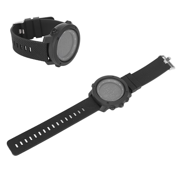 Vattentät Multifunktionell Utomhus LCD-Klocka Digital Armbandsur för Löpning Cykling Bergsklättring Fritidsaktivitet Svart Färg Sport Tracker