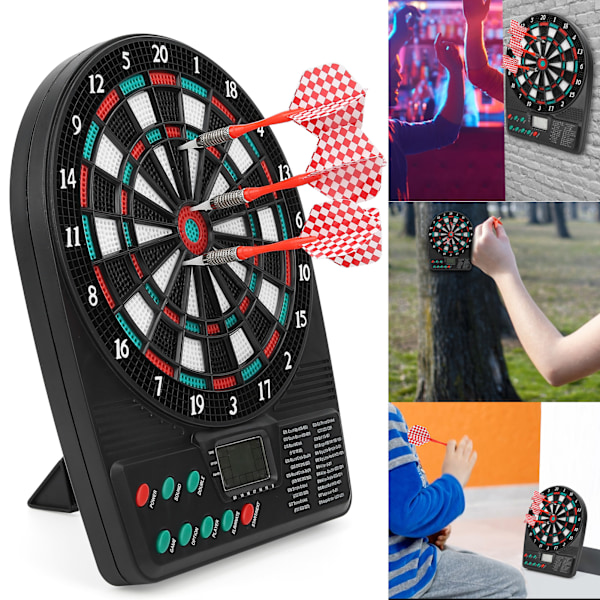 Elektroniskt Darttavla med LCD-Skärm, Automatisk Poängräkning, Dartspelset med Hållbar Konstruktion och Enkel Poängföring