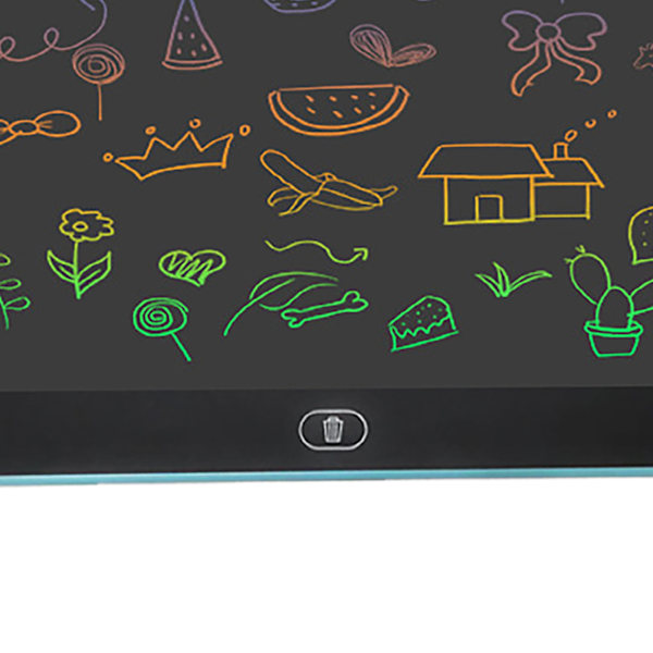 16-tums Elektronisk LCD Skrivtavla, Färgglad Ritning Doodle-platta för Utomhusresor, Bärbar & Laddningsbar, Ljusblå