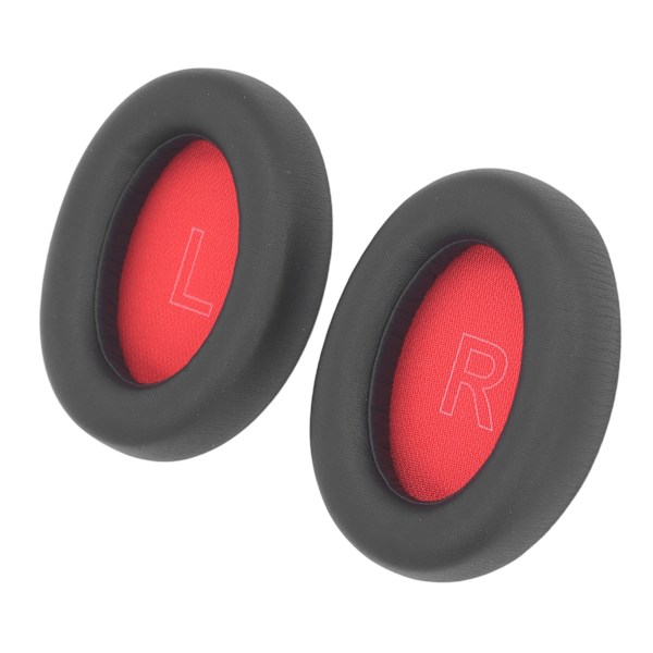 Anker Soundcore Life Q10 & Life 2 NEO Öronkuddar Ersättning, Proteinläder Öronkuddar med Svamp Hörlurskuddar, Svart & Röd