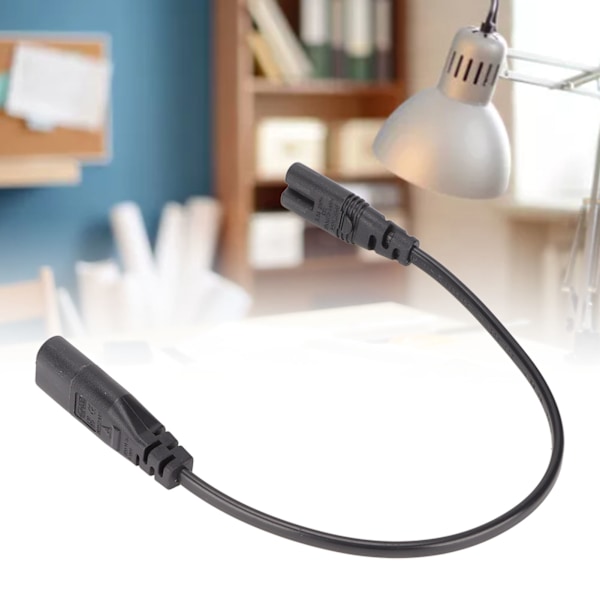 IEC320 C8 till C7 Förlängningskabeladapter 0,3m/1,0ft, Laptop Ljudlåda LCD-skärm Skrivare Strömförlängningskabel