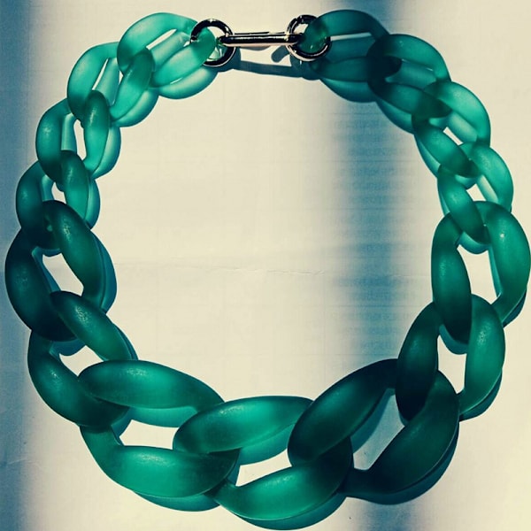 Vintage Resin Akryl Halsband Chunky Choker Statement Bib Kedja Halsband Hängsmycken Frosted Ash