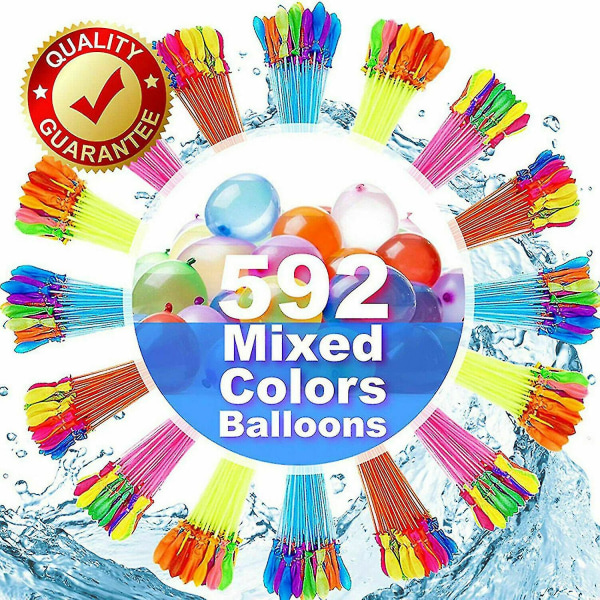 592 st vattenballonger Set Omedelbar vattenfyllningsballonger Självförslutande ballonger för poolfest