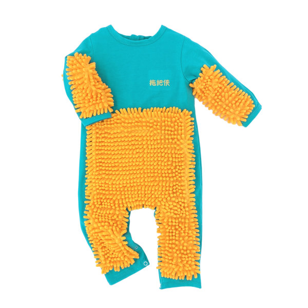 Baby baby krypkläder barnkläder i ett stycke dragkedja anti-smuts höst och vinter BLUE 80cm