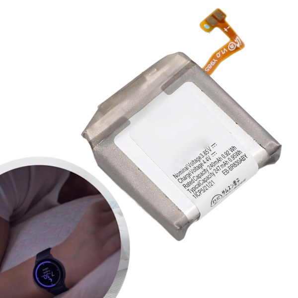 Ersättningsbatteri EB BR830ABY för Samsung Galaxy Watch Active2 40mm SM R830 SM R835, Kompatibelt batteri för Samsung Galaxy Watch Active2