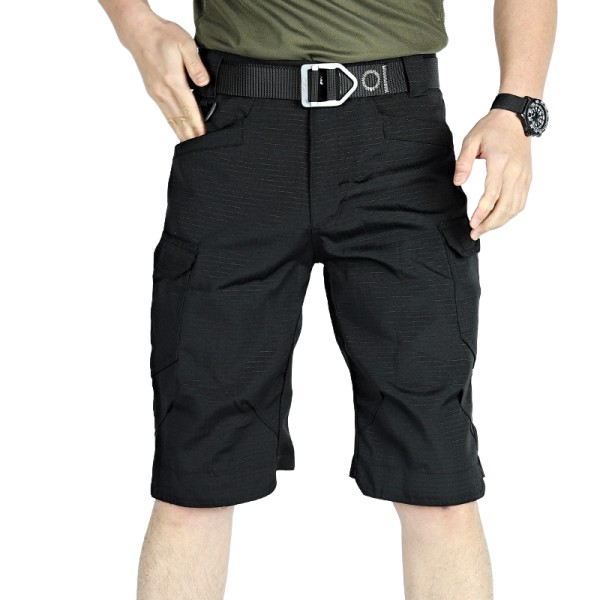 Taktiska byxor Herr Shorts Kamouflagebyxor byxor Arbetsbyxor Höst Outdoor Flerficksbyxor IX7 militärbyxor Vattentät black L