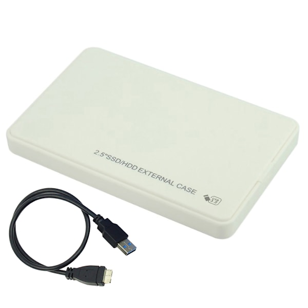 2,5 tums USB 3.0 extern hårddiskhölje, 5 Gbps SATA HDD SSD mobilt fodral för bärbar dator & stationär dator, hållbar aluminiumlegering, säker dataöverföring