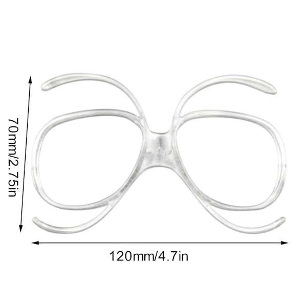 Universella Skidglasögon Prescription Insert Optisk Adaptor Flexibel Böjbar Inre Ram Snöbräda Goggle Storleksjusterbar för Optimal Passform och Komfort