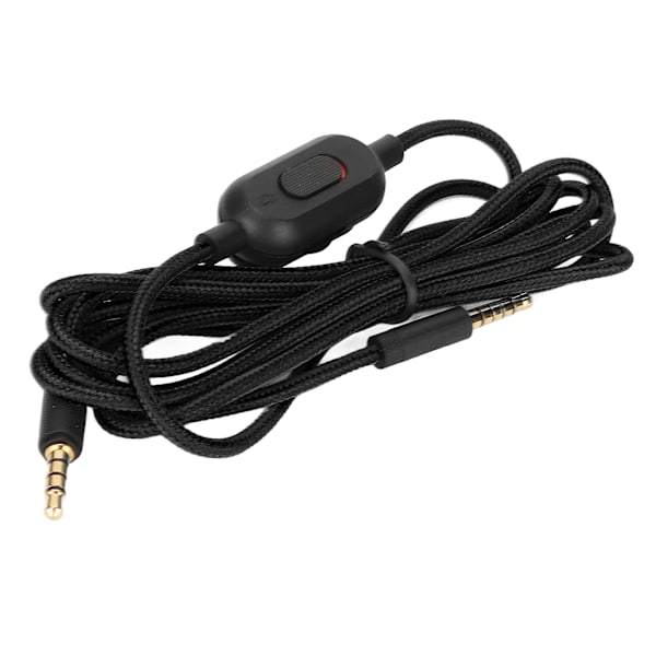 Gaming Headset-kabel med volymkontroll & mute-knapp för Logitech G Pro X G433 G233 Svart, vävd hörlurssladd med hållbar design och enkla kontroller