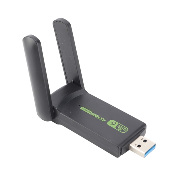 WiFi 6 USB3.0-adapter, 2.4GHZ till 5.0GHZ AX1800Mbps MU MIMO USB-nätverkskort för PC-skrivbord, bärbar dator, snabb och pålitlig anslutning