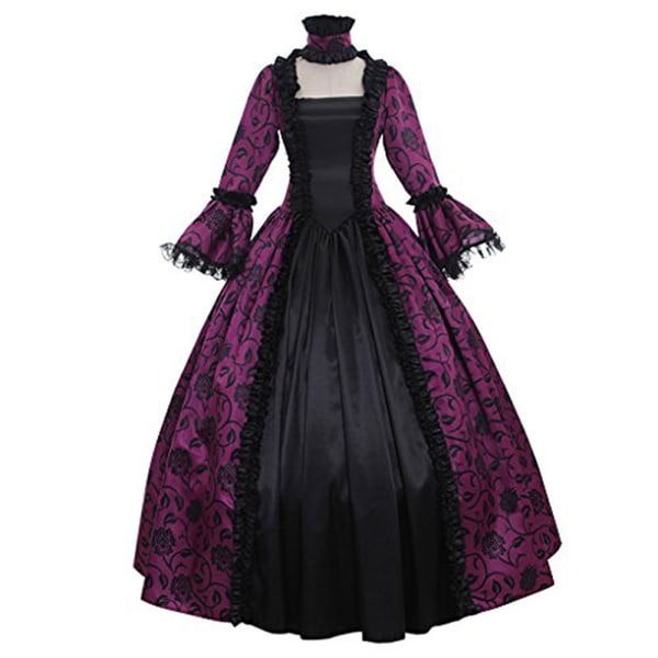 Kvinnors viktorianska klänningar från mitten av århundradet Festklänningar Puffiga klänningar Cosplay Halloween Blue 4XL