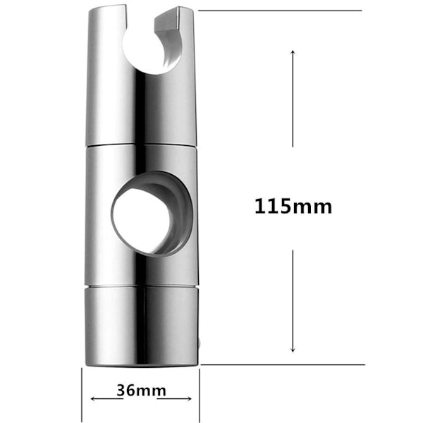 Handduschhållare Universal, Justerbar Duschhållare 22mm Silver