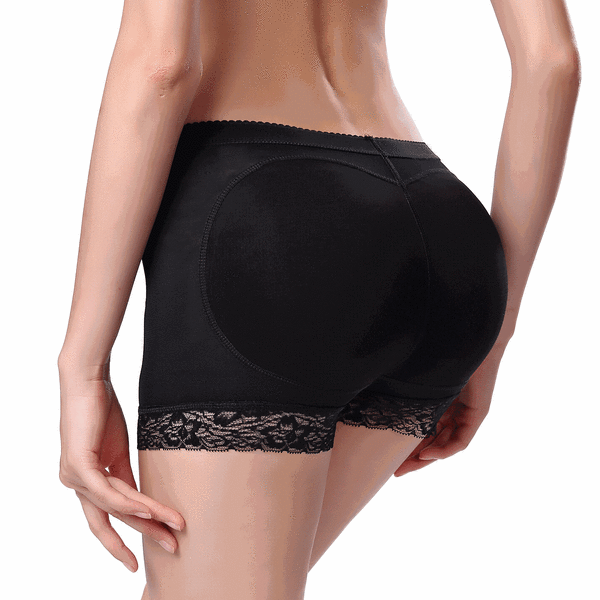 Kvinnor Body Shaper Vadderad rumplyftare Trosa Butt Hip Enhancer Fake Bum Shapwear Shorts Push Up Shorts Tw Apricot S