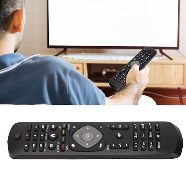 Philips MB17562 Ersättningsfjärrkontroll för TV, Känslig och Lättanvänd Fjärrkontroll för Philips TV-apparater, Kompatibel med MB17562-modell