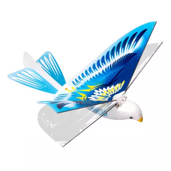 Fjärrstyrd fågelsimulering flygduva med flaxande vingar Induktionsfågel Electric Eagle Remote blå