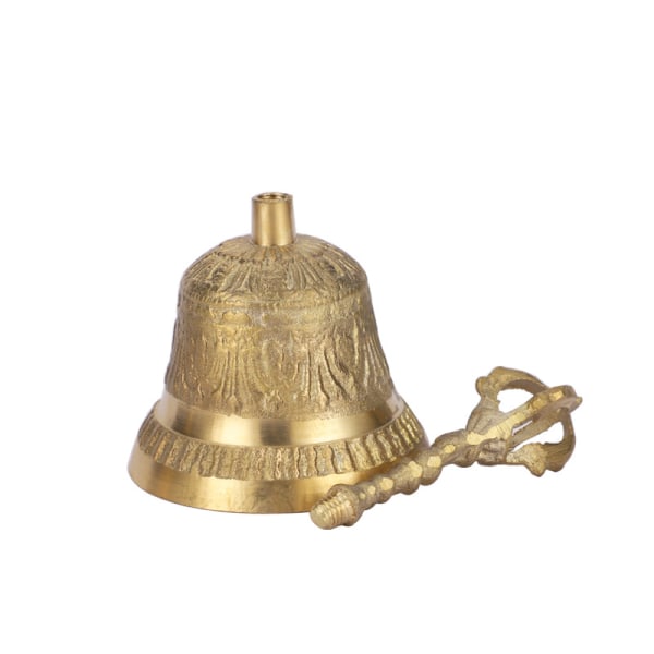 Larm Hand Bell Meditation Fengshui Loud Call Tibetansk buddhistisk mässing bönte, 16,5 cm Copper Natural Color Trumpet