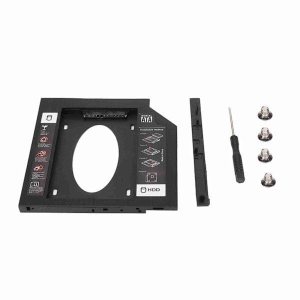 2,5 tum SATA till SATA HDD Caddy Bay Allmän 9,5 mm Laptop Hårddiskbricka Skydd för CD DVD ROM-Drivplats