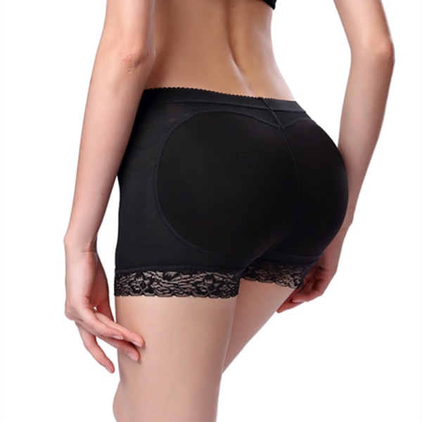 Kvinnor Body Shaper Vadderad rumplyftare Trosa Butt Hip Enhancer Fake Bum Shapwear Shorts Push Up Shorts Tw Apricot S