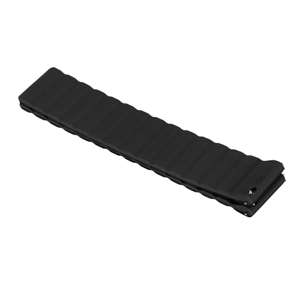 Universellt Silikonarmband 20mm Magnetiskt Justerbart Armband för Amazfit Bip Svart Klocka