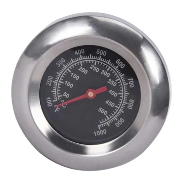 Grilltermometer i legeringstål, M10-gänga, hög precision, tydlig skala, enkel montering för kök, camping