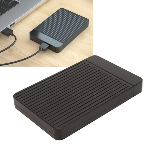 2,5 tum Extern HDD-hölje med USB-C-gränssnitt, 6 Gbps hastighet, 6 TB kapacitet, UASP-stöd, Plug and Play, Kompatibel med SSD och HDD