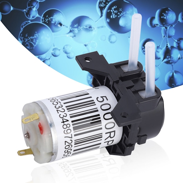 24V Mikro Peristaltisk Pump med Silikonrör, Vinkelrätt Självsugande för Experiment, Hållbar och Effektiv Pumpsystem