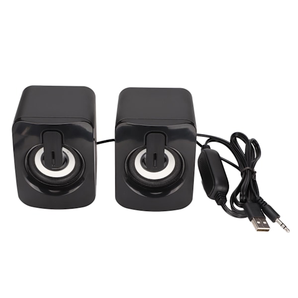 Mini Stereo Datorhögtalare USB-driven Trådbunden Liten Klar Basljud för Desktop PC Laptop