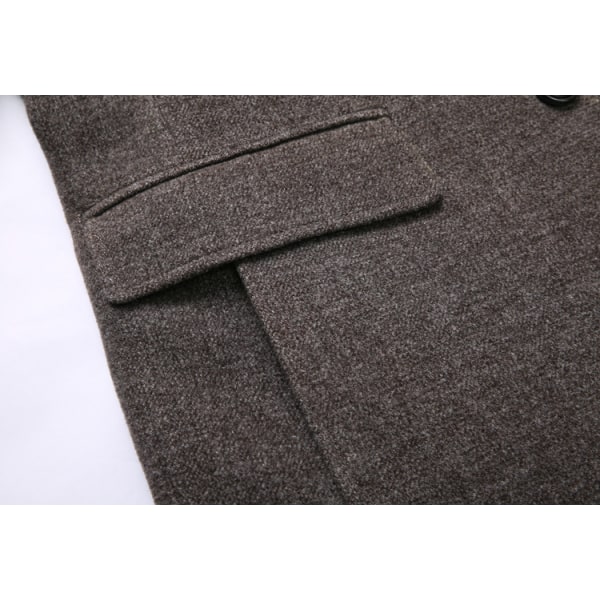 Tjock krage med breda slag, tjock kappa för medelålders män, medellång grey2 190-XXXL