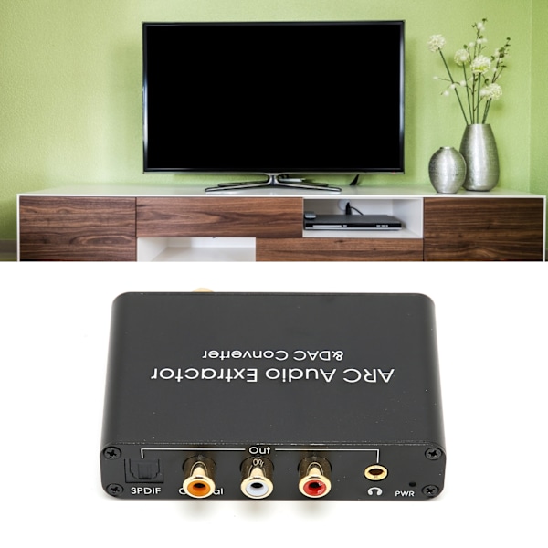 HD till Analog Ljudkonverterare ARC Extraktor för HDTV DVD med Digital till Analog DAC-konverterare, Stöd för Flera Format för Högkvalitativ Ljudutgång